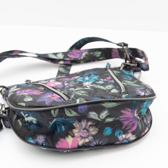 Lug Swivel Crossbody Purse Convertible Bag Pockets Floral Multicolor Black - Picture 5 of 14